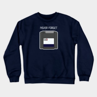 Never Forget - Retro Disc ZIP100 Crewneck Sweatshirt